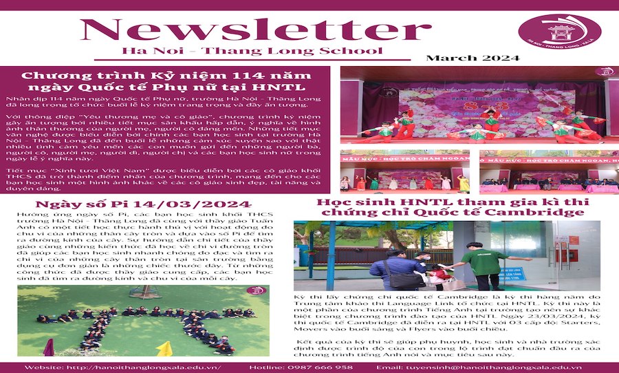 HNTL NEWSLETTER: NHỮNG SỰ KIỆN NỔI BẬT TẠI HNTL TRONG THÁNG 3/2024