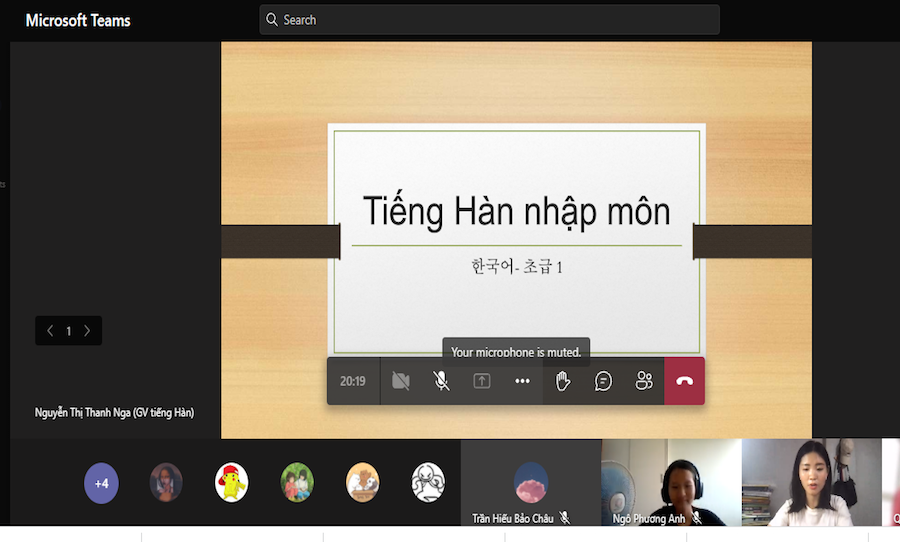 Giờ học ngoại ngữ online với CLB Ngôn ngữ và văn hóa Hàn Quốc