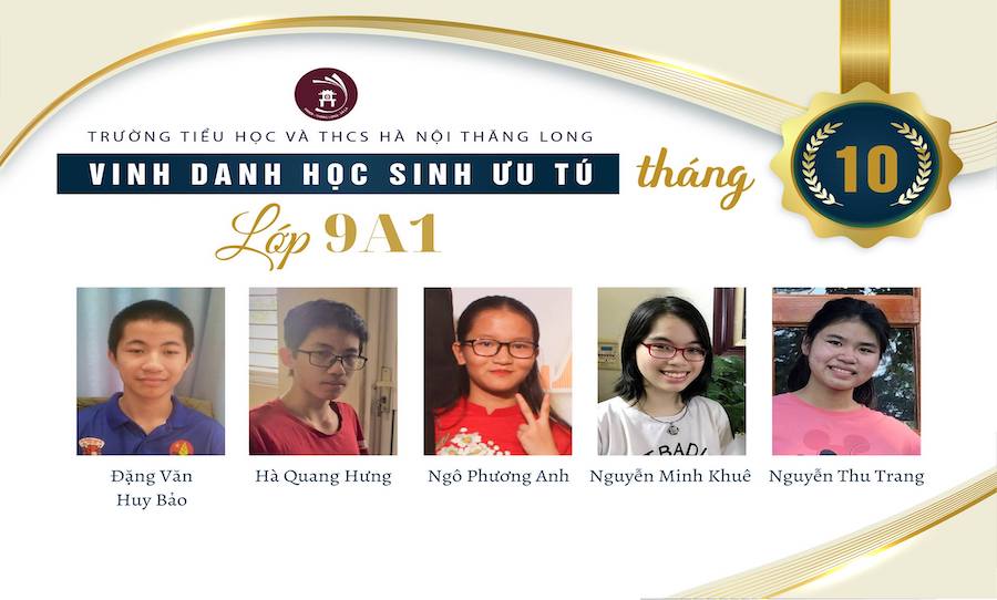 Vinh danh học sinh tiêu biểu tháng 10