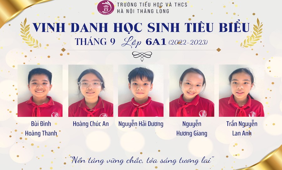 VINH DANH HỌC SINH TIÊU BIỂU THÁNG 9/2022