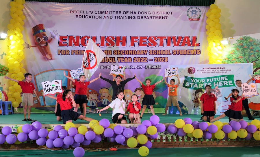 HÀ NỘI - THĂNG LONG XUẤT SẮC ĐẠT HAI GIẢI NHẤT ENGLISH FESTIVAL QUẬN HÀ ĐÔNG
