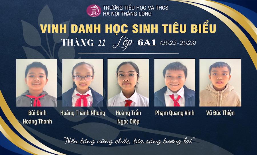 VINH DANH HỌC SINH TIÊU BIỂU THÁNG 11 KHỐI THCS