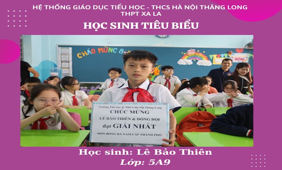 HỌC SINH TIÊU BIỂU - BẢO THIÊN LỚP 5A9 – HNTL