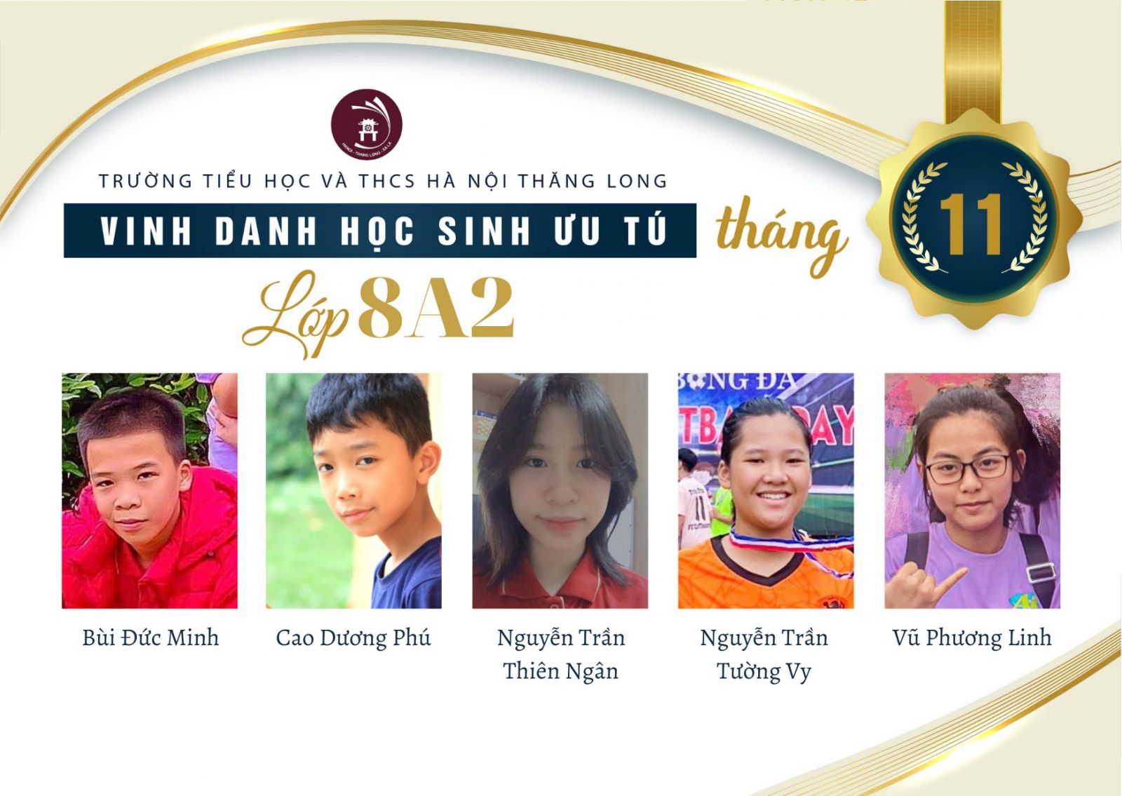 VINH DANH HỌC SINH TIÊU BIỂU THÁNG 11 - KHỐI THCS
